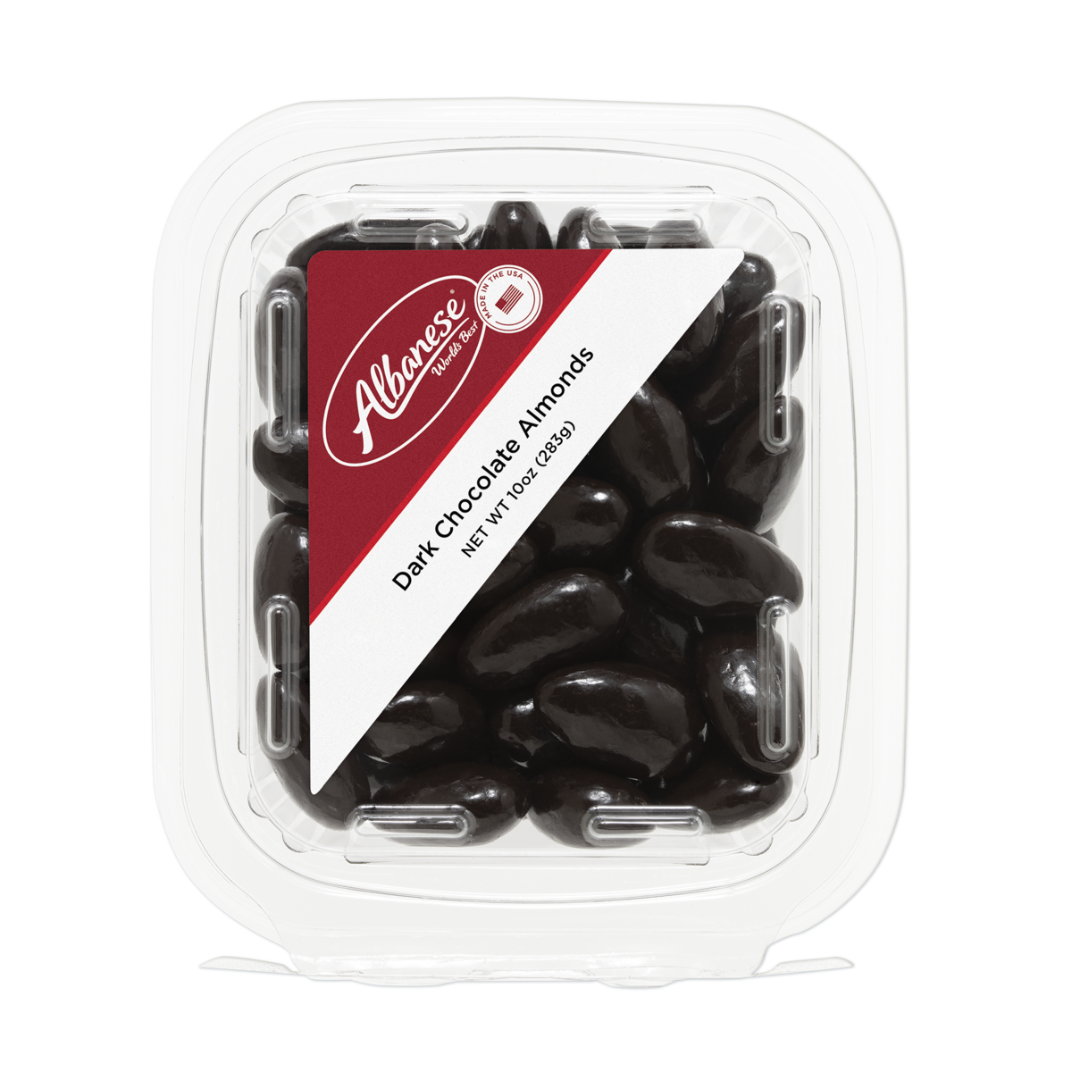Albanese Confectionery-Dark Chocolate Almonds - 10 Oz. Tub-63146-Legacy Toys