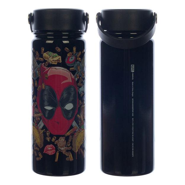 Bio World-Marvel Deadpool 17 oz. UV Stainless Steel Bottle-WAA050QDPOVI00-Legacy Toys