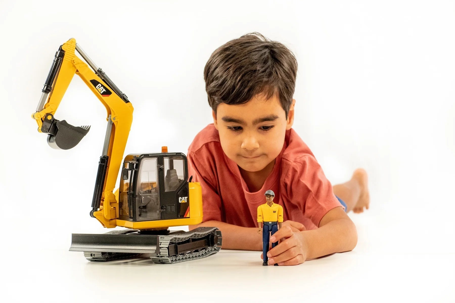 Bruder-CATERPILLAR Mini Excavator with worker-02467-Legacy Toys