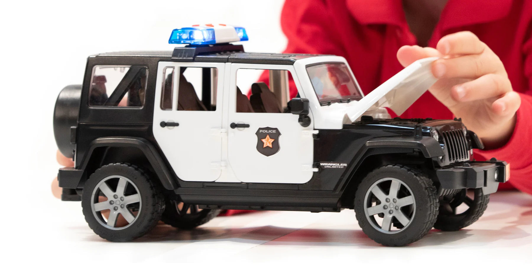 Bruder-Jeep Rubicon Police Car + Policeman-02526-Legacy Toys