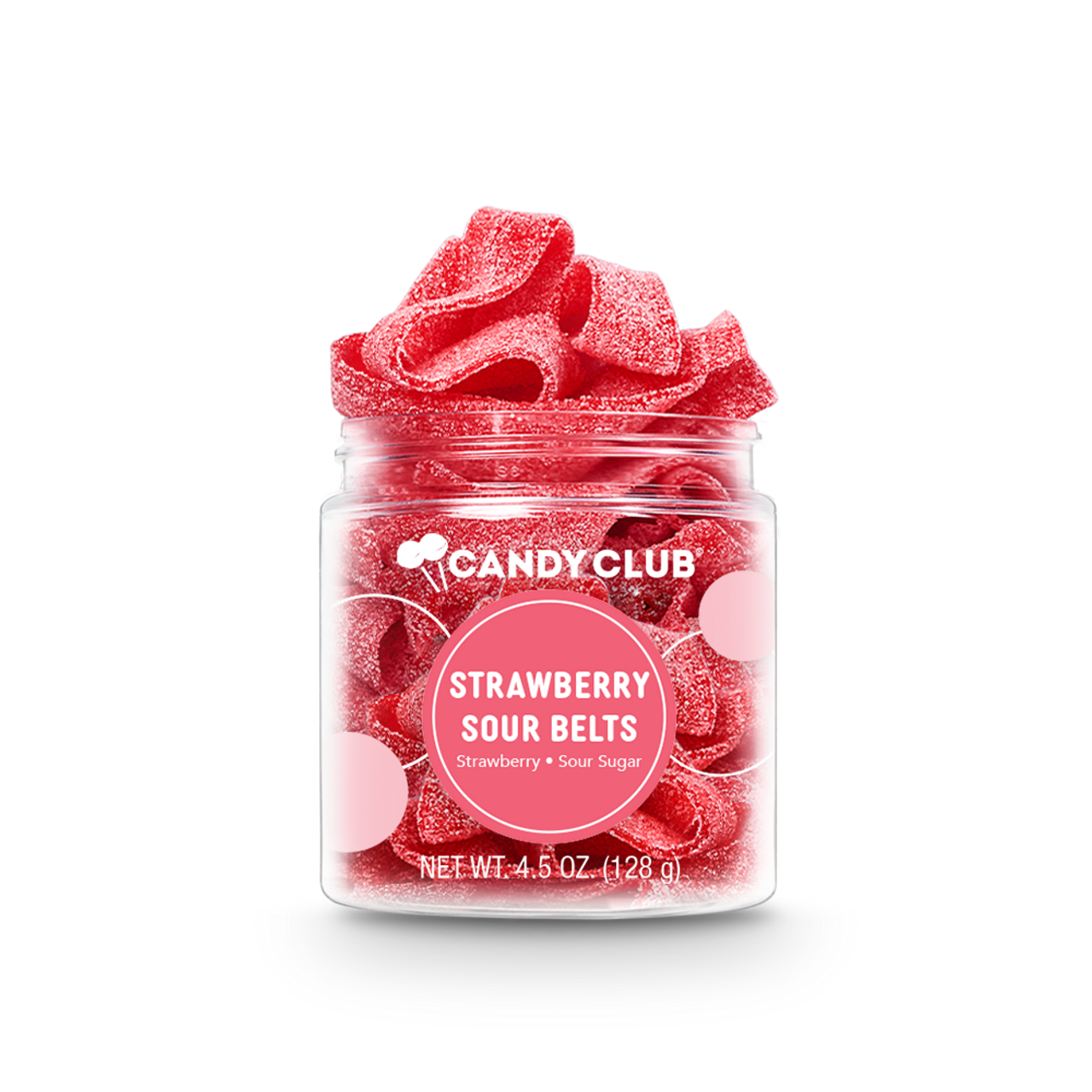 Candy Club-Strawberry Sour Belts Small Jar-RS1606-00-07-Legacy Toys