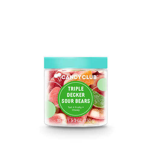 Candy Club-Triple Decker Sour Bears Small Jar-RS1603-03-01-Legacy Toys