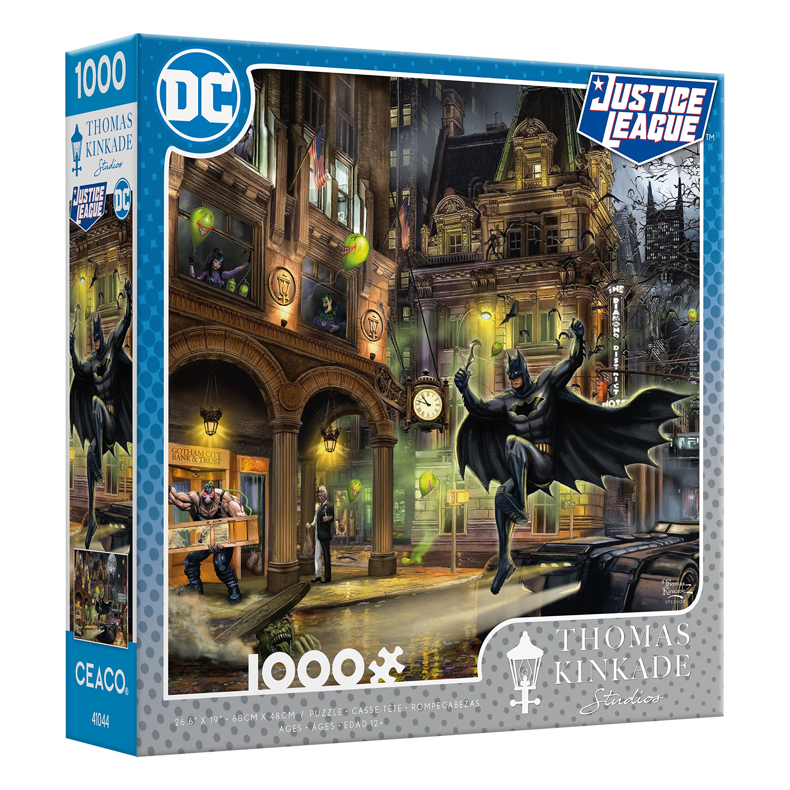Ceaco-Thomas Kinkade DC Comics - Batman Gotham City - 1000 Piece Puzzle-3154-07-Legacy Toys