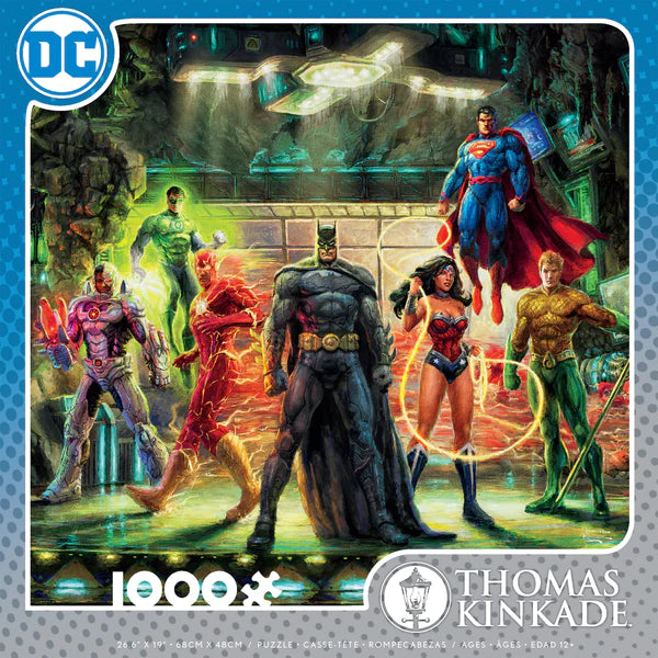 Ceaco-Thomas Kinkade DC Comics - The Justice League - 1000 Piece Puzzle-3154-02-Legacy Toys