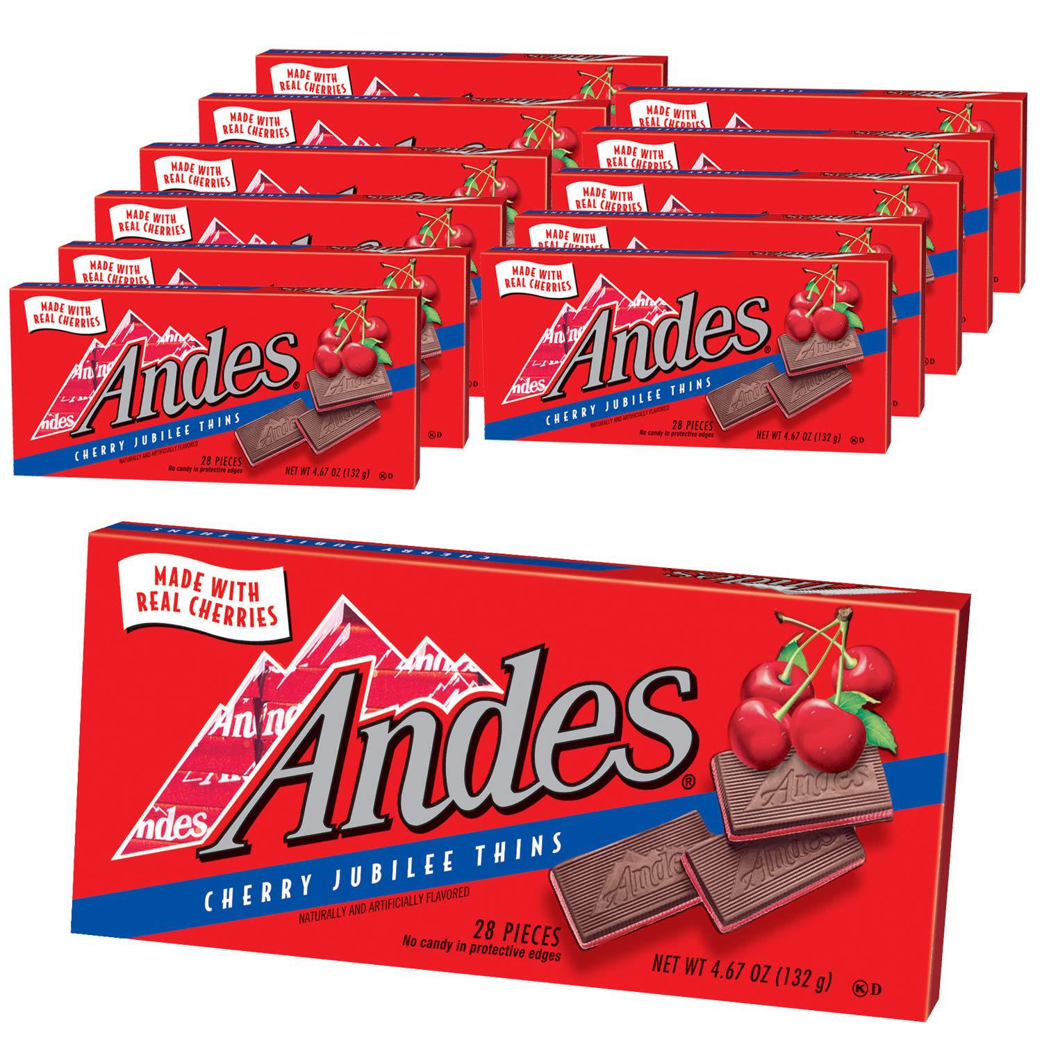 Charms-Andes Cherry Jubilee Thins 4.67 oz. Box-15340-12-Box of 12-Legacy Toys