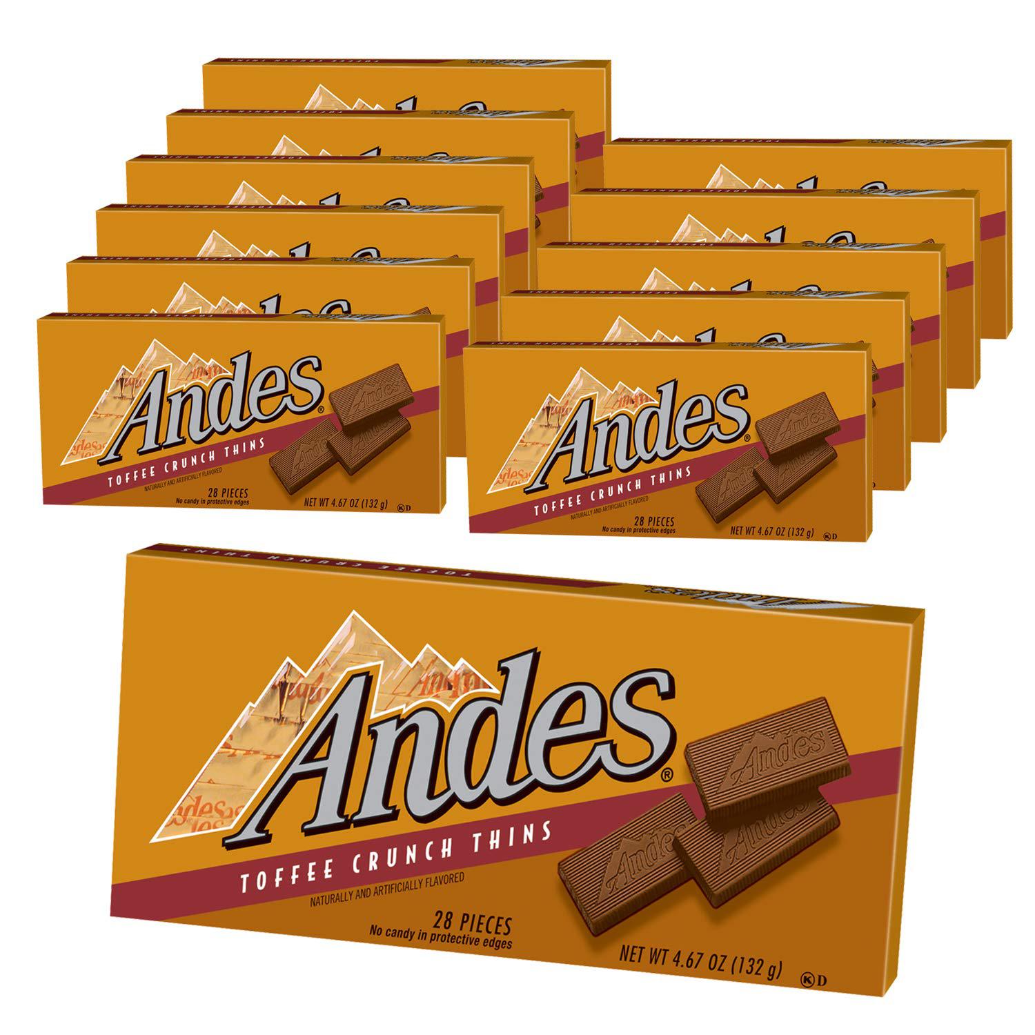 Charms-Andes Toffee Crunch Thins 4.67 oz. Box-15357-12-Box of 12-Legacy Toys