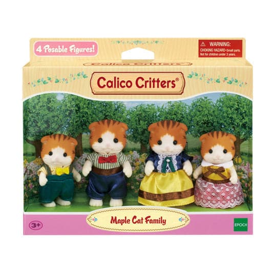 Epoch Everlasting Play-Calico Critters Maple Cat Family-CC1794-Legacy Toys