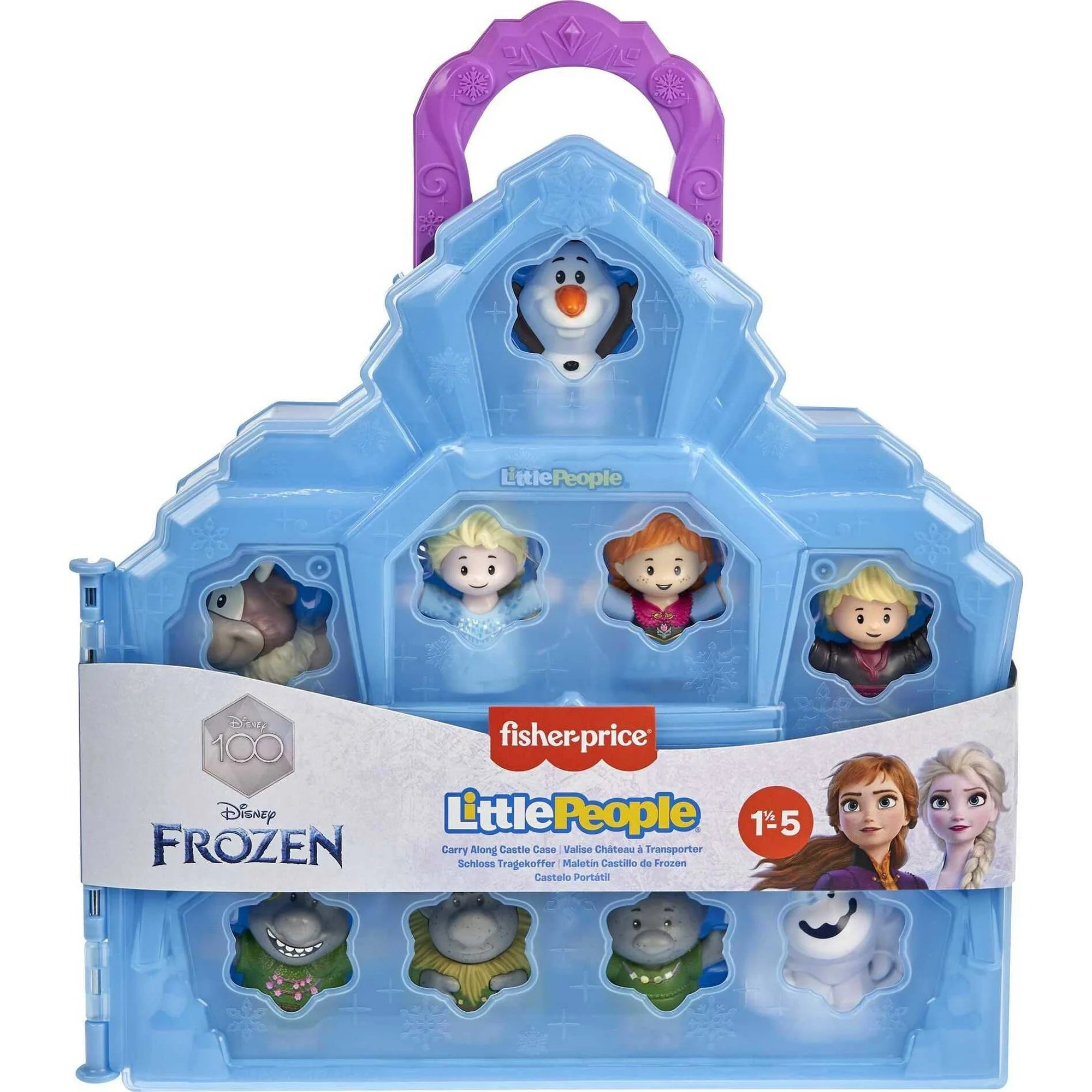 Fisher Price-Disney Frozen Carry Along Castle Case by Little People-HMX76-2023-Legacy Toys