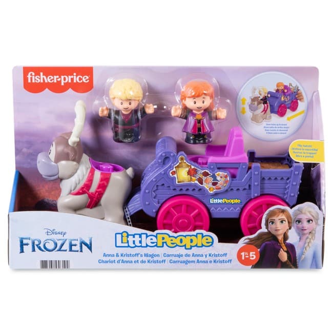 Fisher Price-Fisher-Price Little People - Disney Frozen II Anna & Kristoff Wagon-GWR87-Legacy Toys