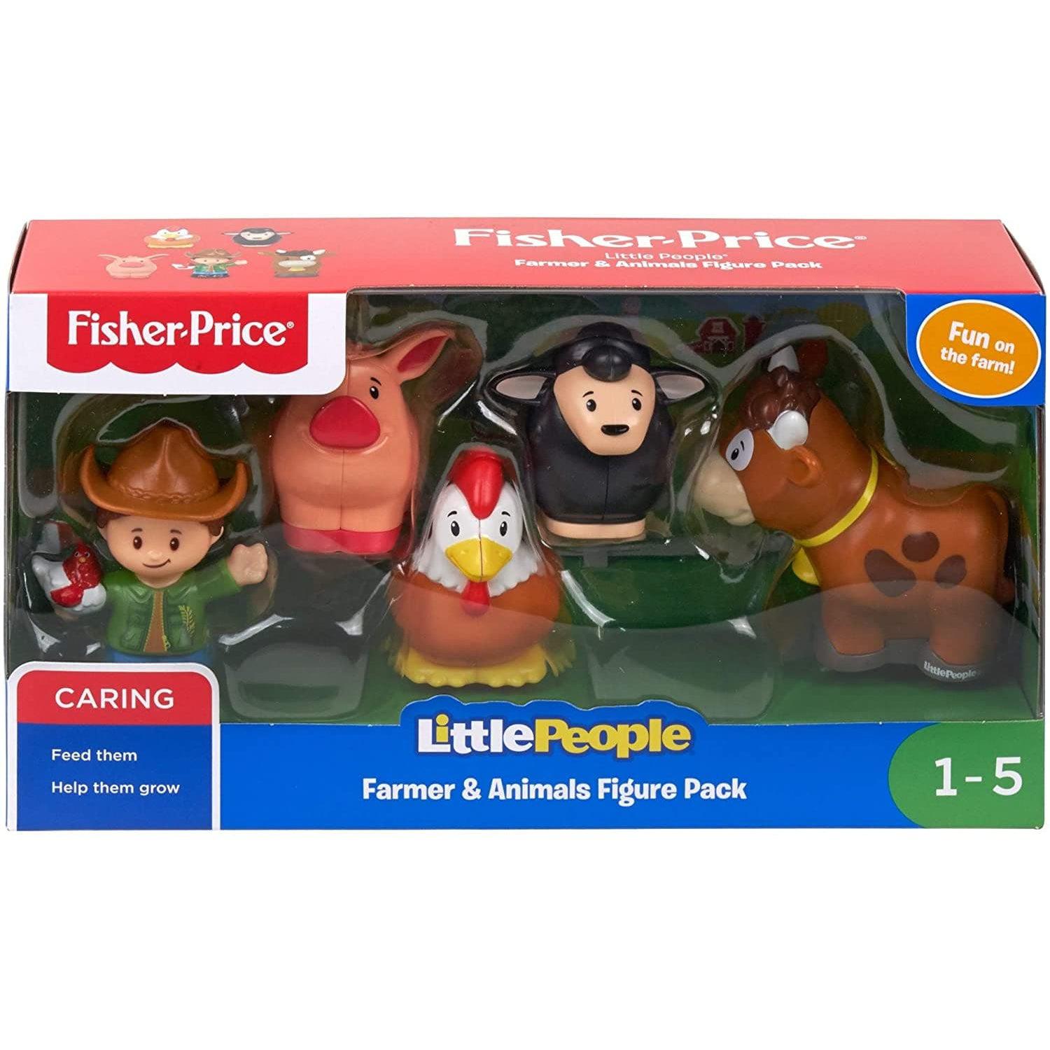 Fisher Price-Fisher-Price Little People - Farmer and Animals Figure Pack-GNM36-Legacy Toys