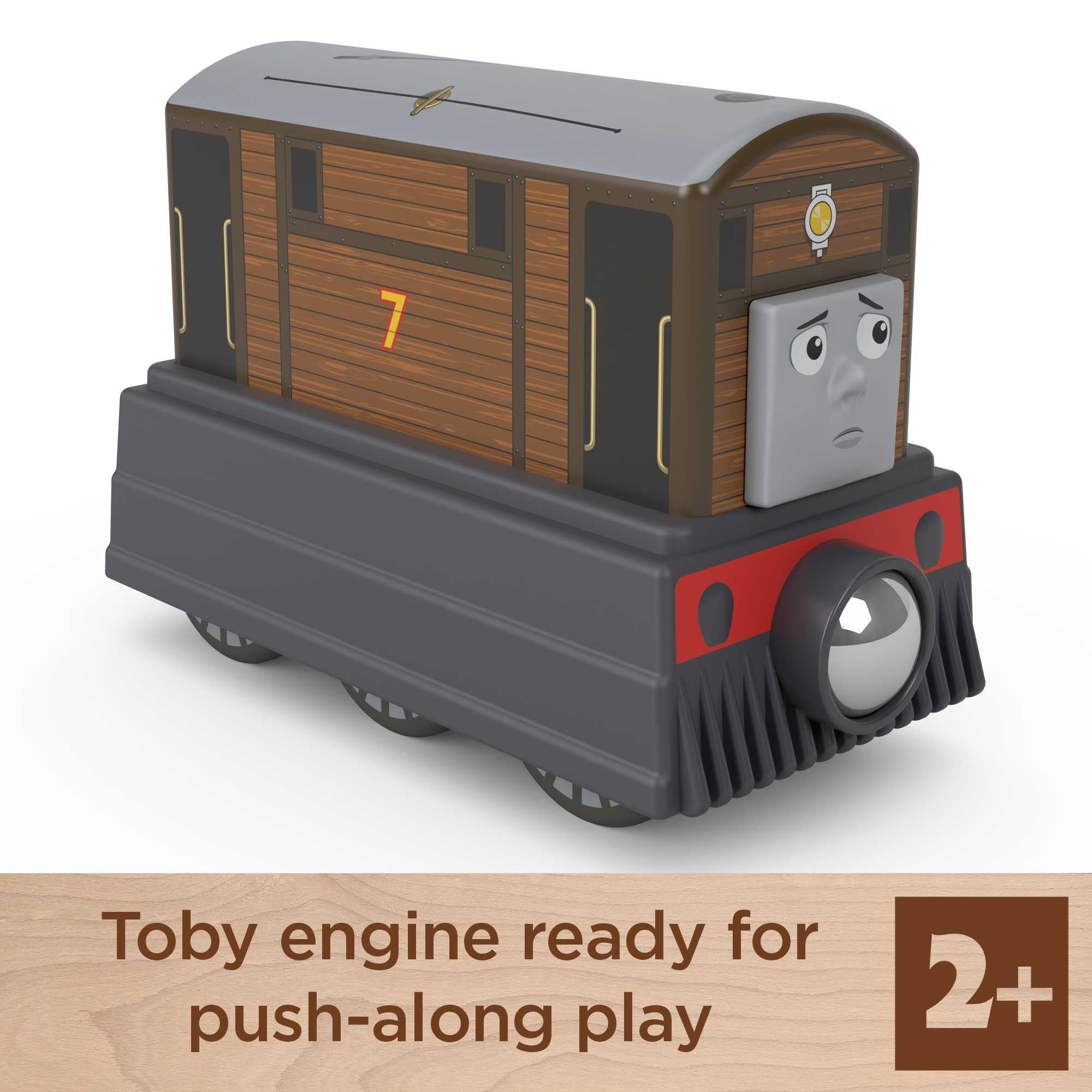 Fisher Price-Thomas & Friends Wooden Railway - Toby Engine-HBJ94-Legacy Toys