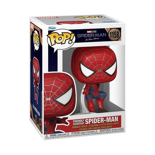 Funko-Spider-Man: No Way Home - Friendly Neighborhood Spider-Man Leaping Funko Pop!-FU67607-Legacy Toys