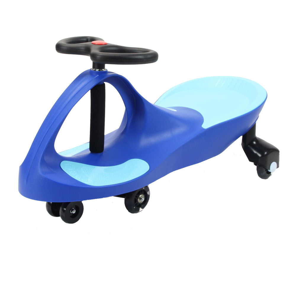 Great Playthings-Ride-On Wiggle Car with Light-Up Wheels, 3 Years & Up, Twist, Swivel & Go!-GP0201-Blue/Light Blue-Legacy Toys