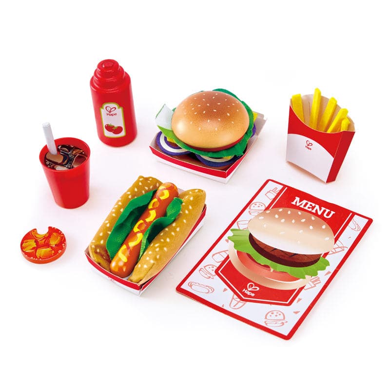 Hape-Fast Food Set Kitchen Playset-E3160-Legacy Toys