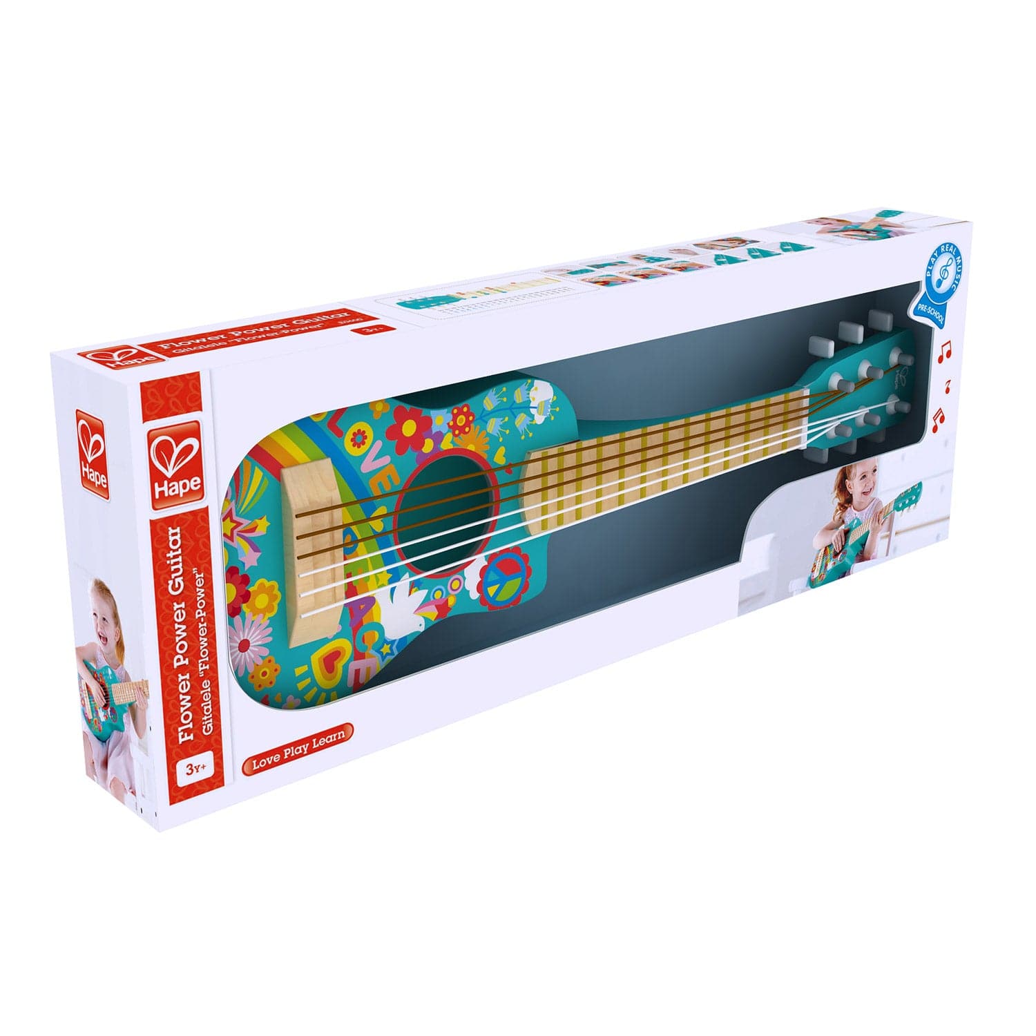Hape-Flower Power Guitar-E0600-Legacy Toys