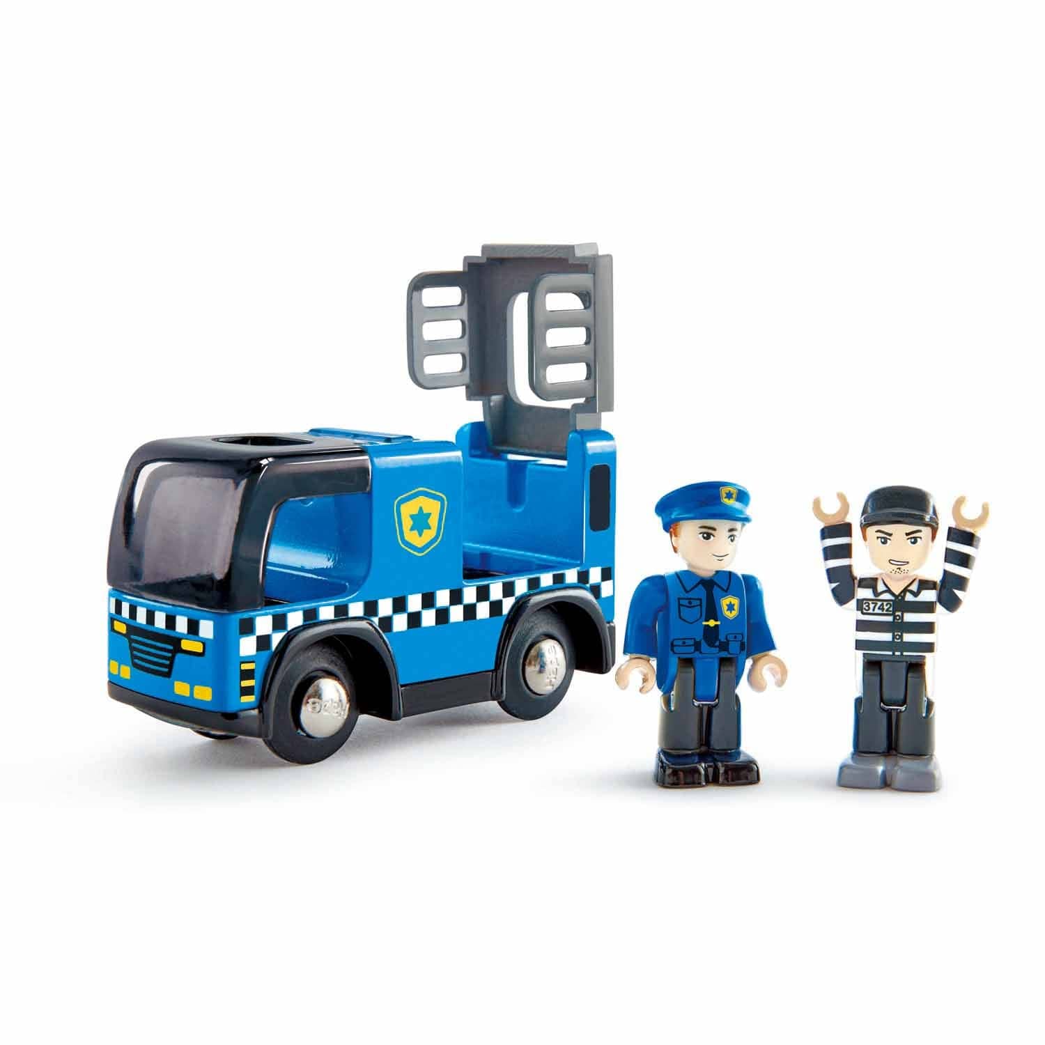 Hape-Police Car with Siren-E3738-Legacy Toys