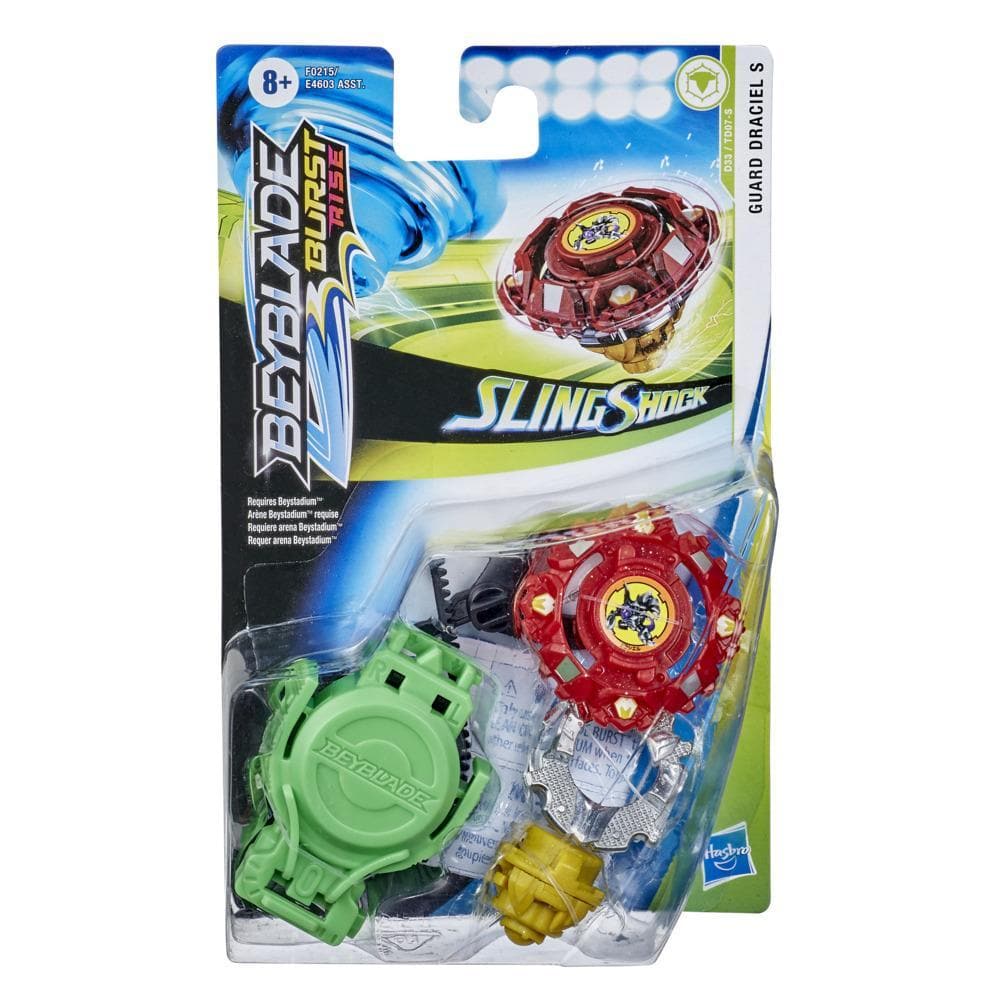 Hasbro-Beyblade Slingshock Starter Pack Assorted-F0215-Guard Draciel S-Legacy Toys