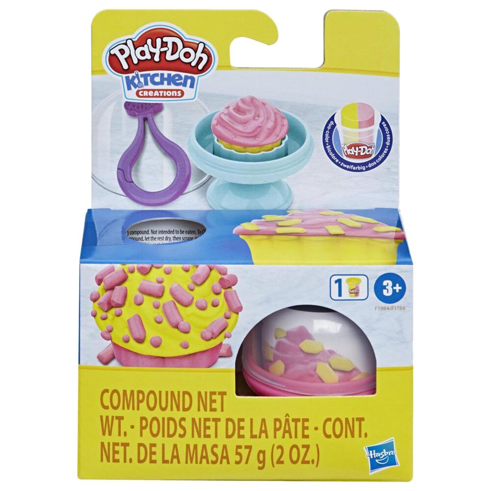 Hasbro-Play-Doh Creations Cupcakes and Macarons Mini Clip-On Assortment-F1984-Cupcake-Legacy Toys