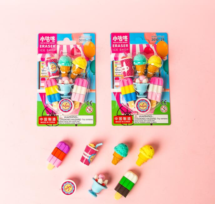 IDAKO-Ice Cream Treats Series Mini Erasers Card-ID213-Legacy Toys