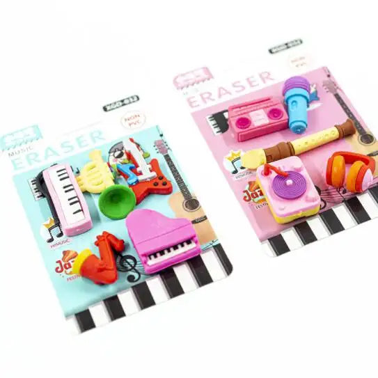 IDAKO-Music Series Mini Erasers Card-ID210-Legacy Toys