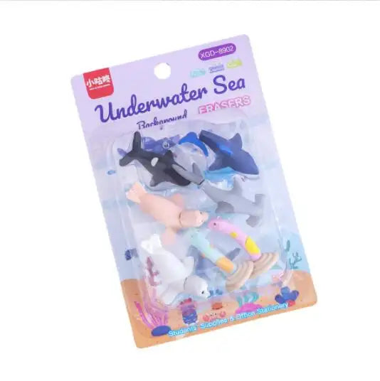 IDAKO-Underwater Sea Mini Erasers Card-ID202-Legacy Toys
