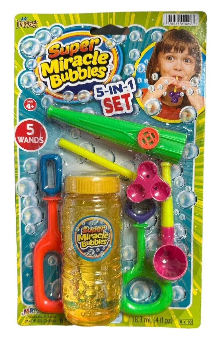JA-RU-Super Miracle Bubbles 5 In 1 Set-1520-Legacy Toys