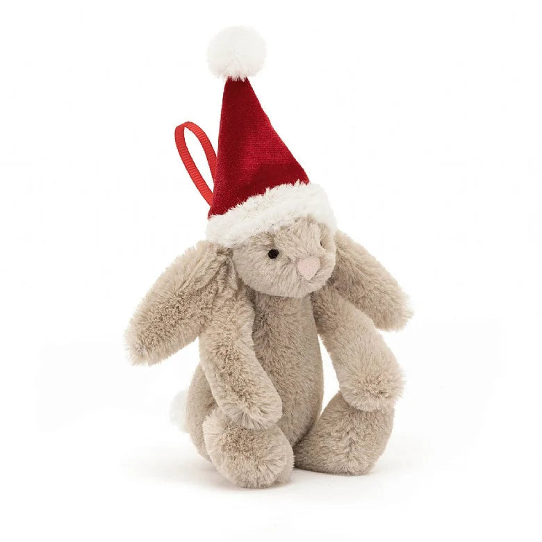 Jellycat-Bashful Christmas Bunny Decoration-BAS6CBOR-Legacy Toys
