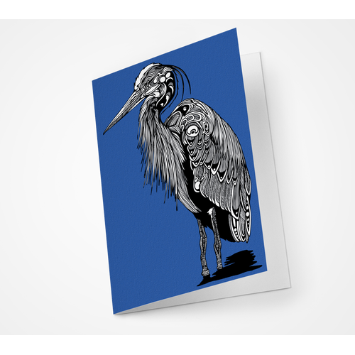 Legacy Bound-Great Blue Heron Blank Notecard-LBP3102-Legacy Toys