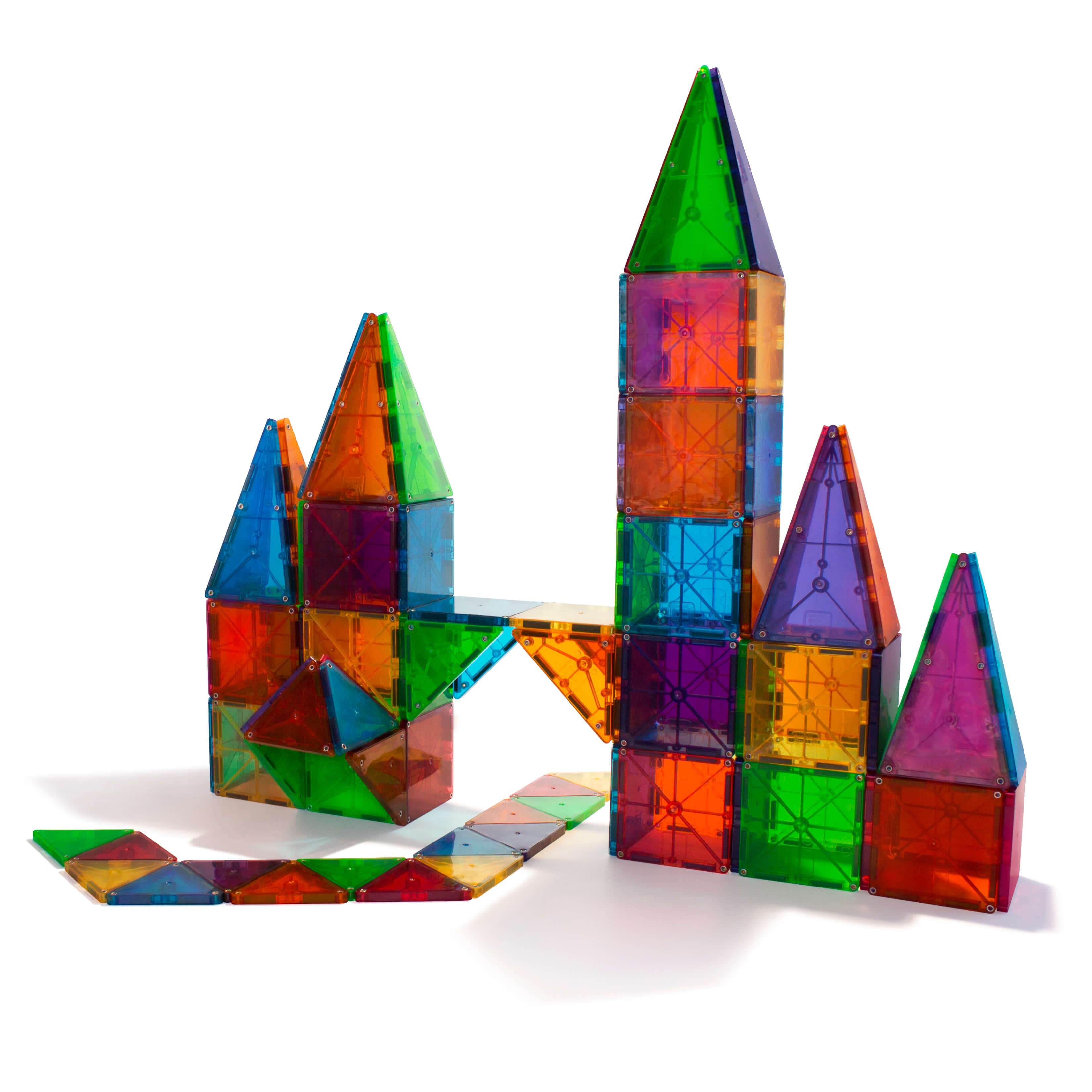 Magna-Tiles-Magna-Tiles 100 Piece Set - Clear Colors-04300-Legacy Toys