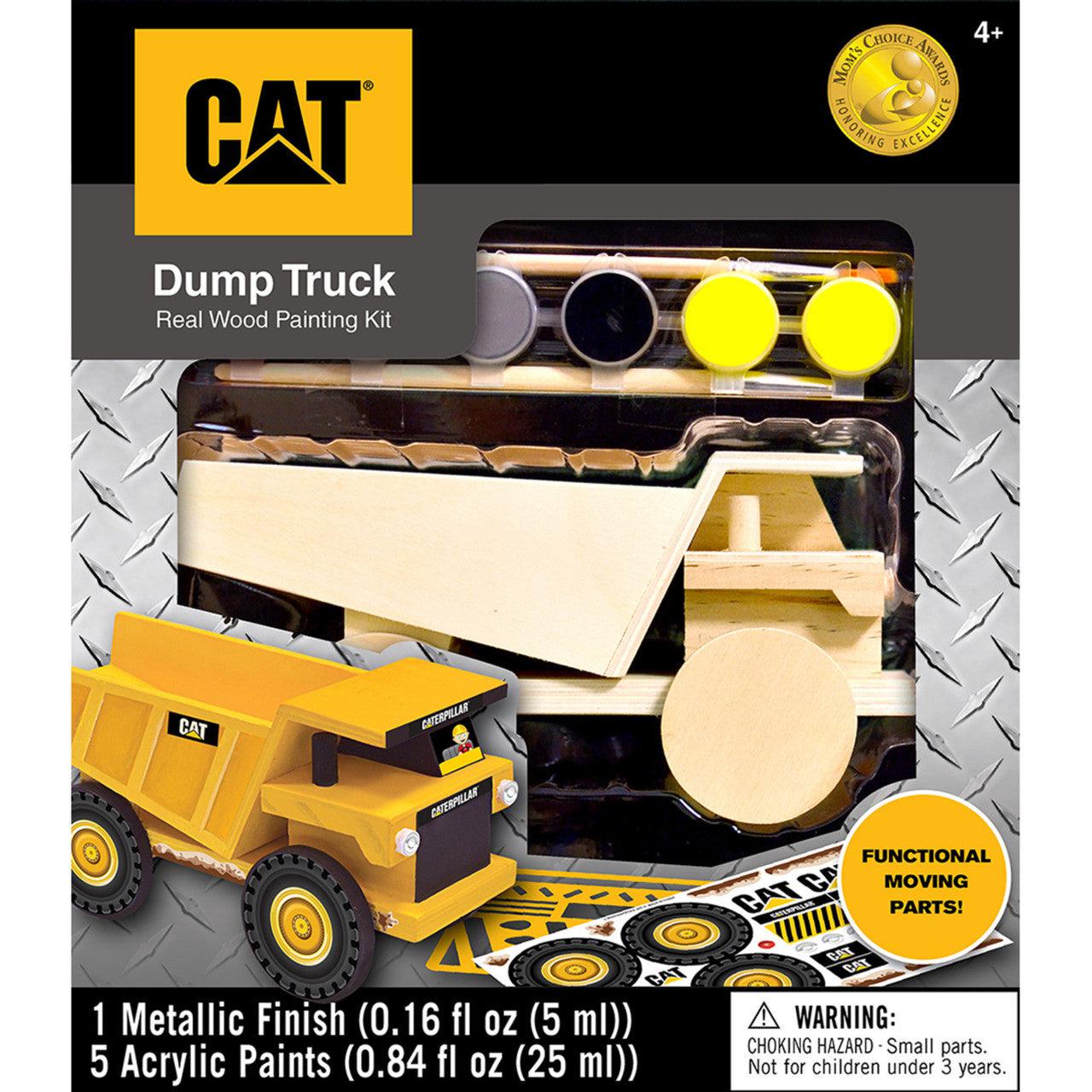 MasterPieces-Caterpillar - Dump Truck Wood Paint Kit-21717-Legacy Toys