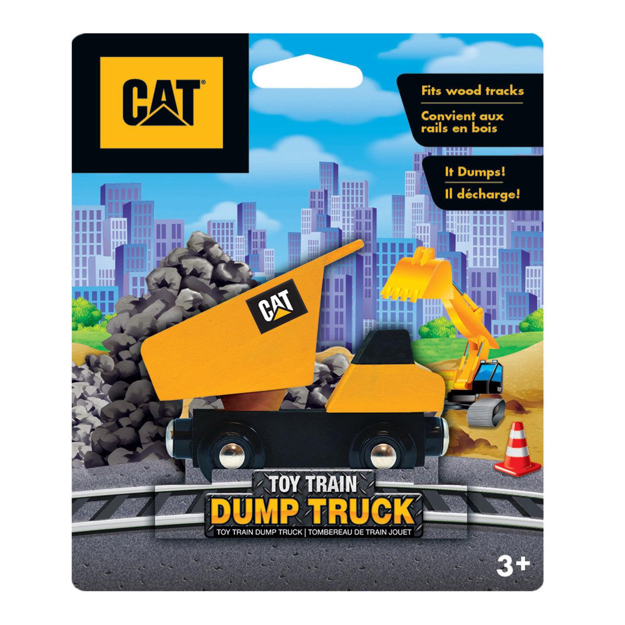 MasterPieces-Caterpillar - Dump Truck Wood Toy Train-41905-Legacy Toys