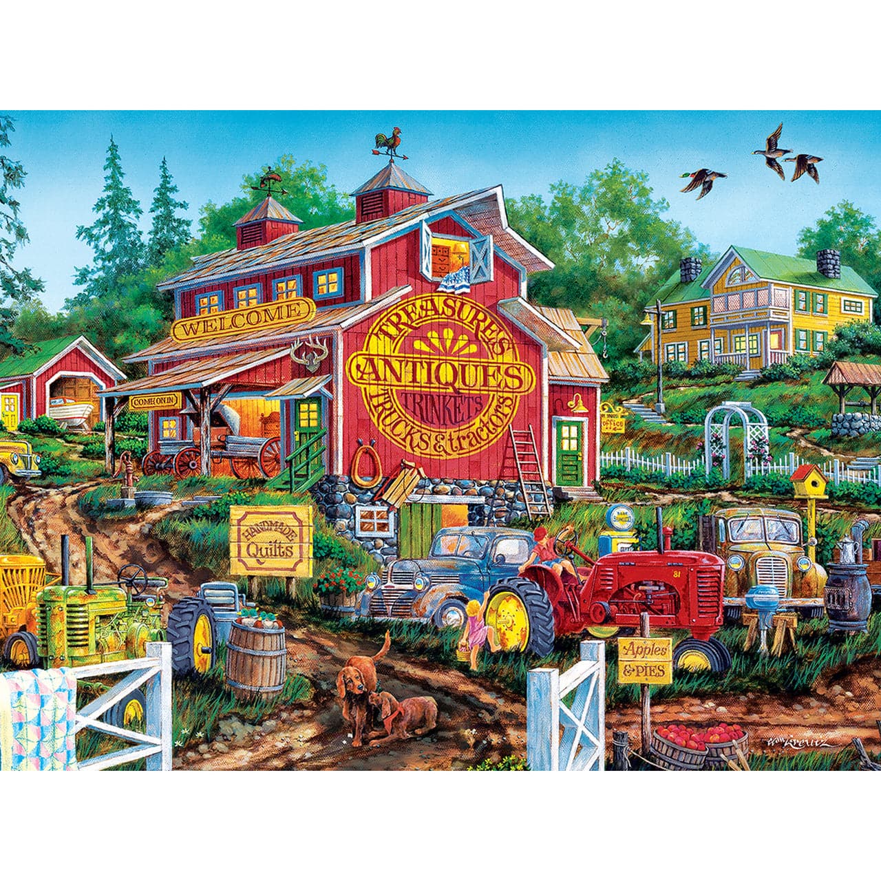 MasterPieces-Country Escapes - Antique Barn - 550 Piece Puzzle-31931-Legacy Toys