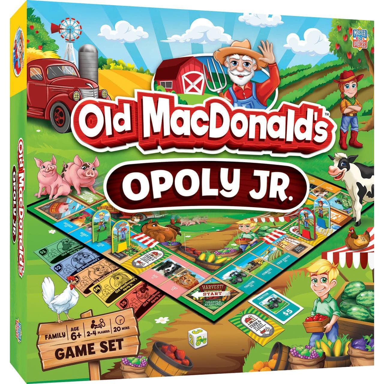 MasterPieces-Old MacDonald's Farm Opoly Junior Board Game-42122-Legacy Toys
