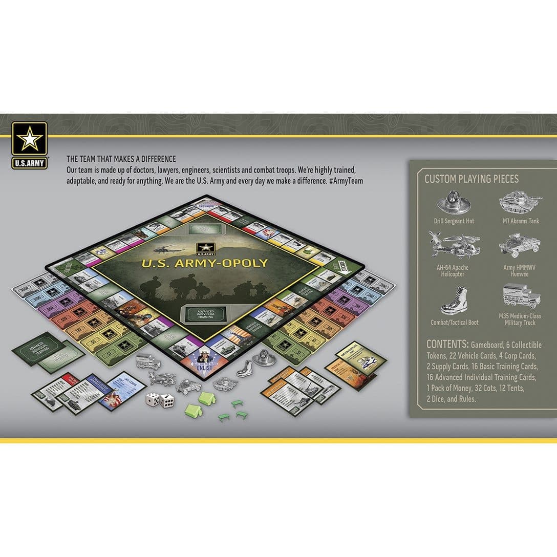 MasterPieces-U.S. Army Opoly Board Game-41598-Legacy Toys
