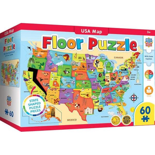 MasterPieces-USA Map - 80pc Shaped Floor Puzzle-12001-Legacy Toys
