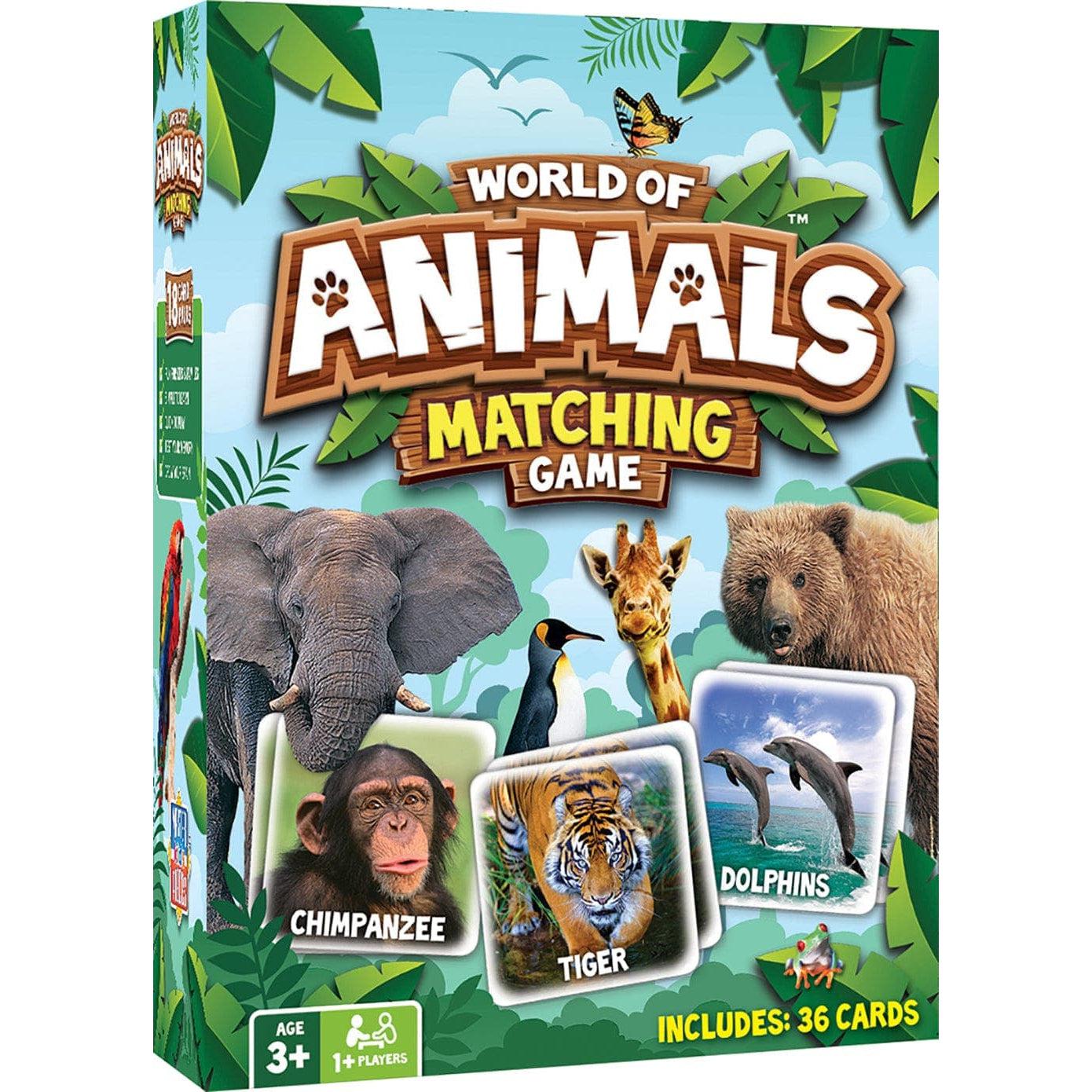 MasterPieces-World of Animals Matching Card Game-42080-Legacy Toys