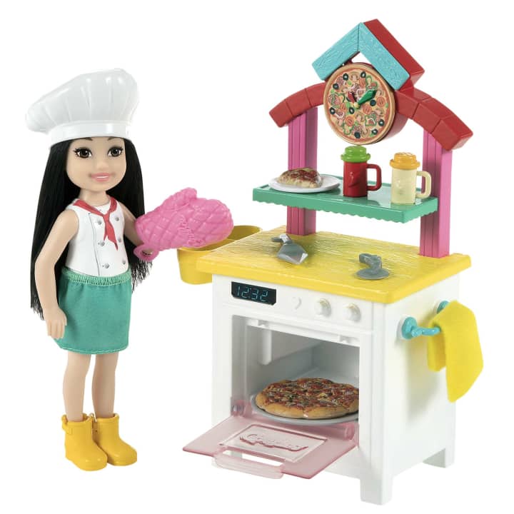 Mattel-Barbie Chelsea Can Be Pizza Chef Doll & Playset-GTN63-Legacy Toys