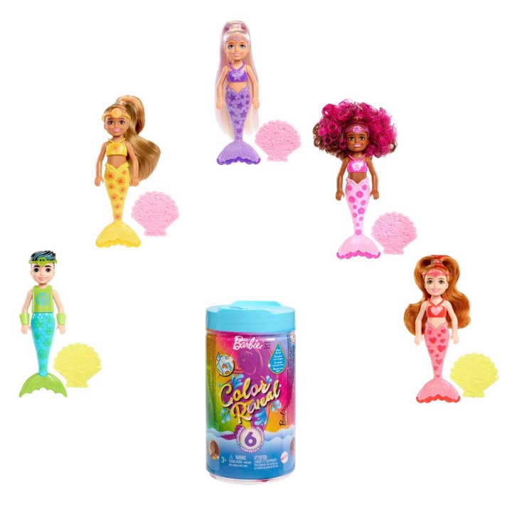 Mattel-Barbie Chelsea Color Reveal Mermaid Doll - Assorted Styles-HCC75-Legacy Toys