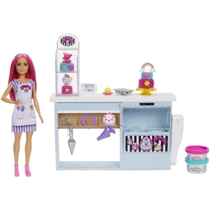 Mattel-Barbie Doll & Bakery Playset-HGB73-Legacy Toys