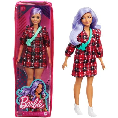 Barbie Fashionistas Doll with Blue Hair Wearing Pink and Black Dress, White  Sneakers and Bag, Toy for Kids 3 to 8 Years Old, Dolls -  Canada