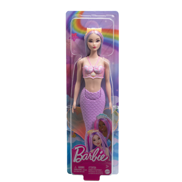 Mattel-Barbie Mermaid Doll - Purple Hair and Tail-HRR06-Legacy Toys