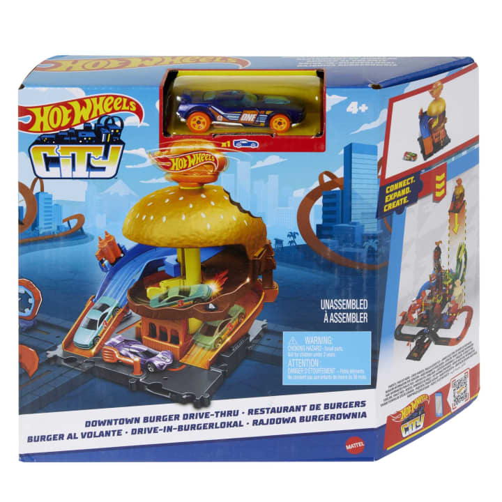 Mattel-Hot Wheels City Downtown Burger Drive-Thru-HDR26-Legacy Toys