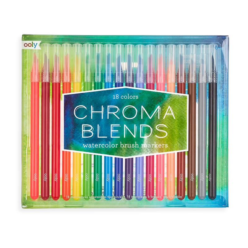 Ooly-Chroma Blends Watercolor Brush Markers - Set of 18-130-057-Legacy Toys