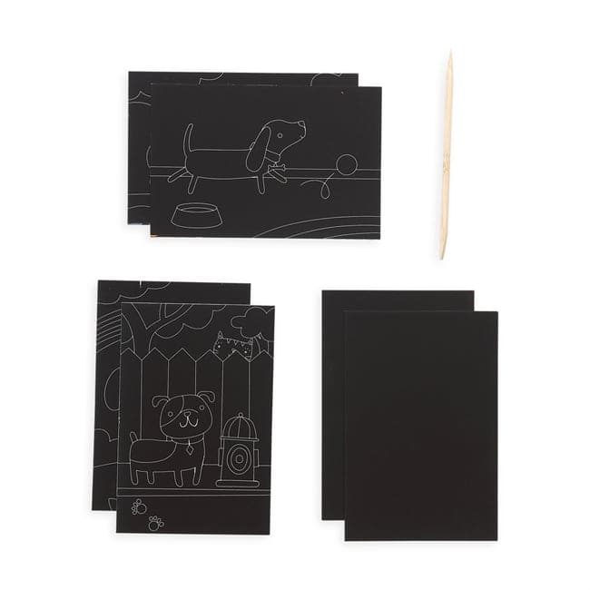 Ooly-Mini Kit Scratch and Scribble Scratch Art Kit - Playful Pups-161-044-Legacy Toys
