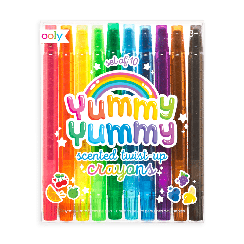 Ooly-Yummy Yummy Scented Twist-Up Crayons Set Of 10-OOL-133-092-Legacy Toys