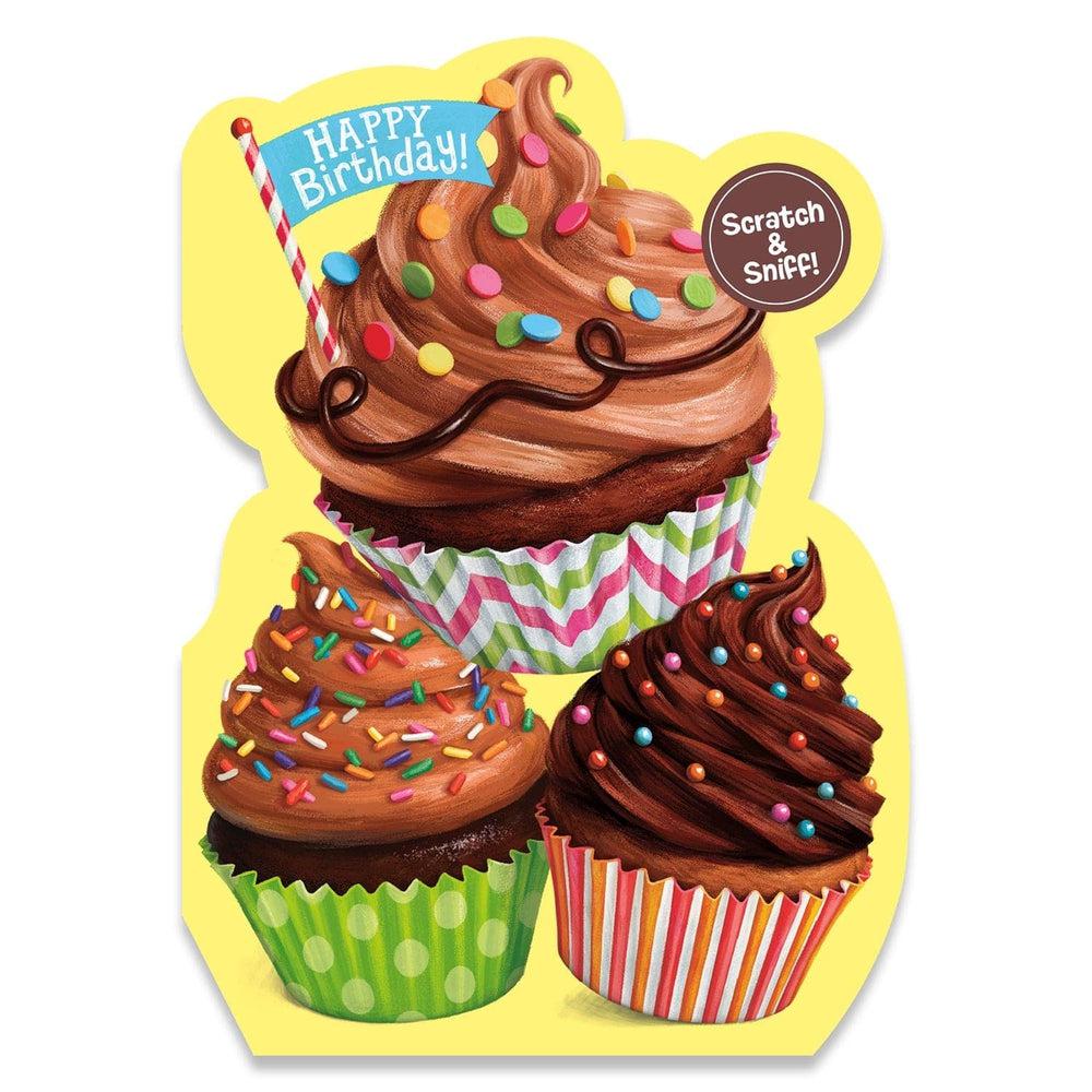 Peaceable Kingdom-Scratch & Sniff Birthday Card - Chocolate Cupcake-11217-Legacy Toys