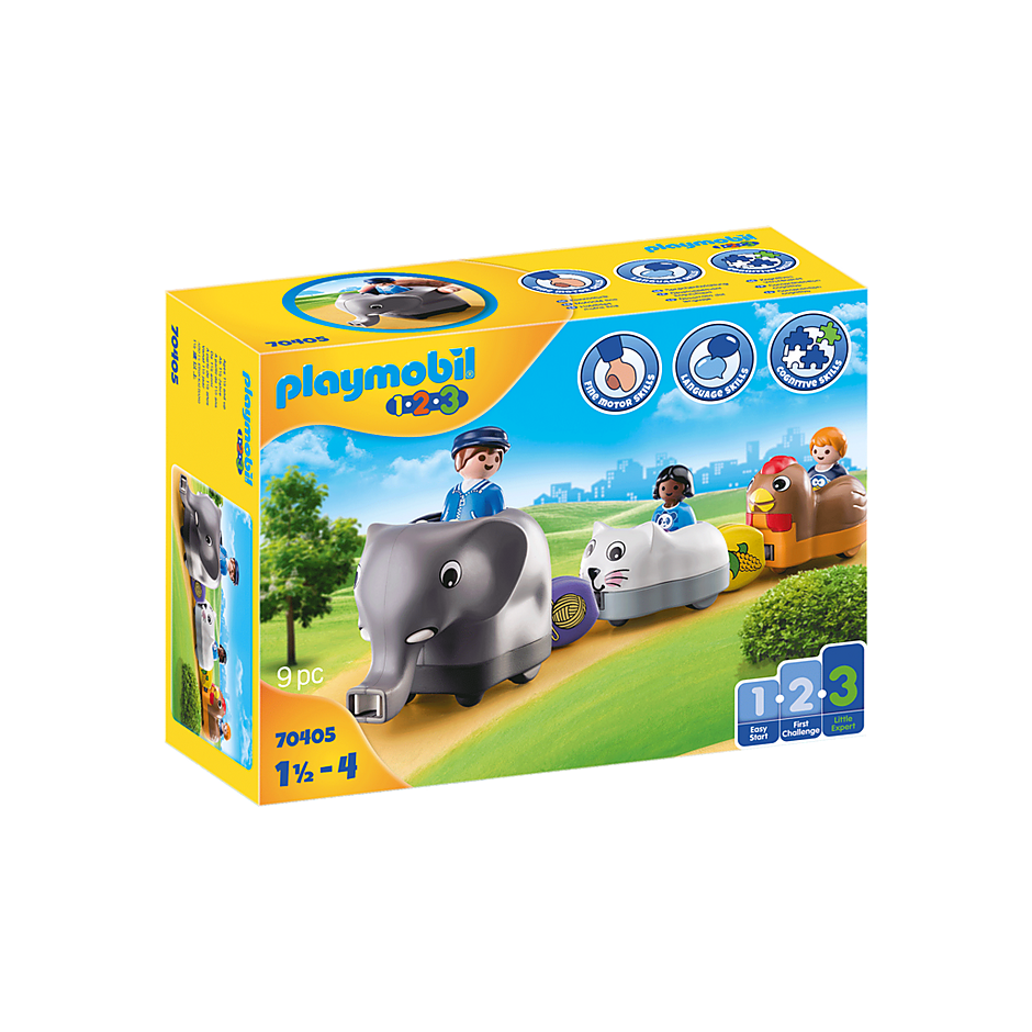 Playmobil-1.2.3. Animal Train-70405-Legacy Toys