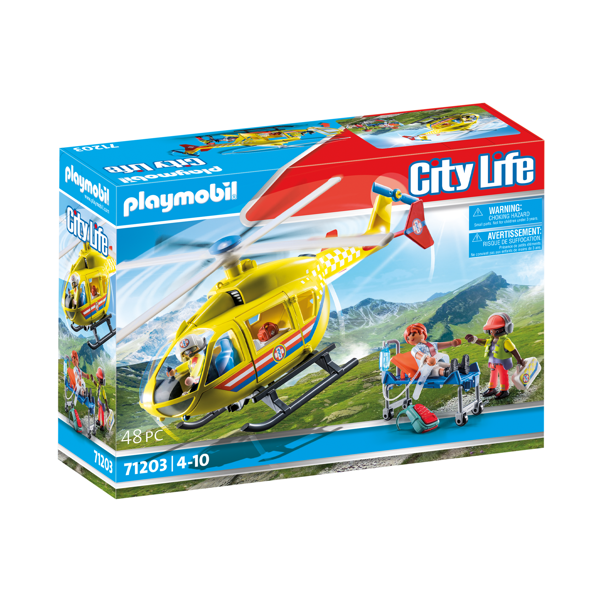 Playmobil-City Life - Medical Helicopter-71203-Legacy Toys