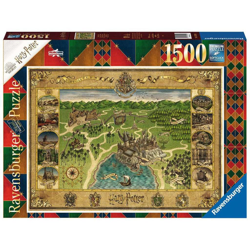 Ravensburger-Hogwarts Map 1500 Piece Puzzle-16599-Legacy Toys