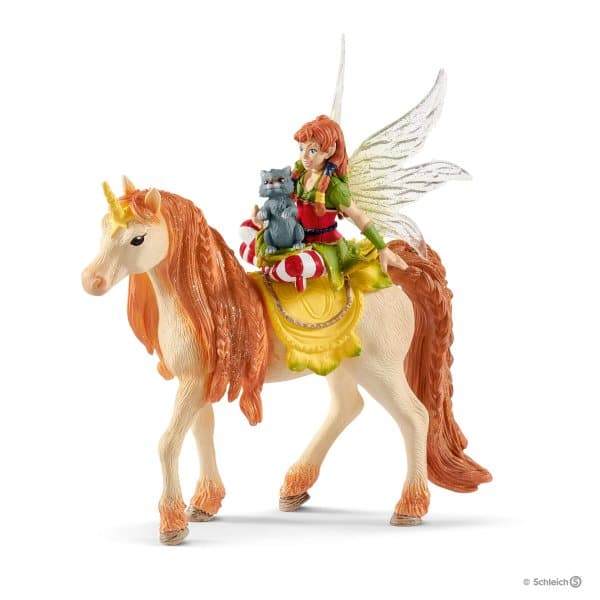 Schleich-Fairy Marween with Glitter Unicorn-70567-Barcode 1-Legacy Toys